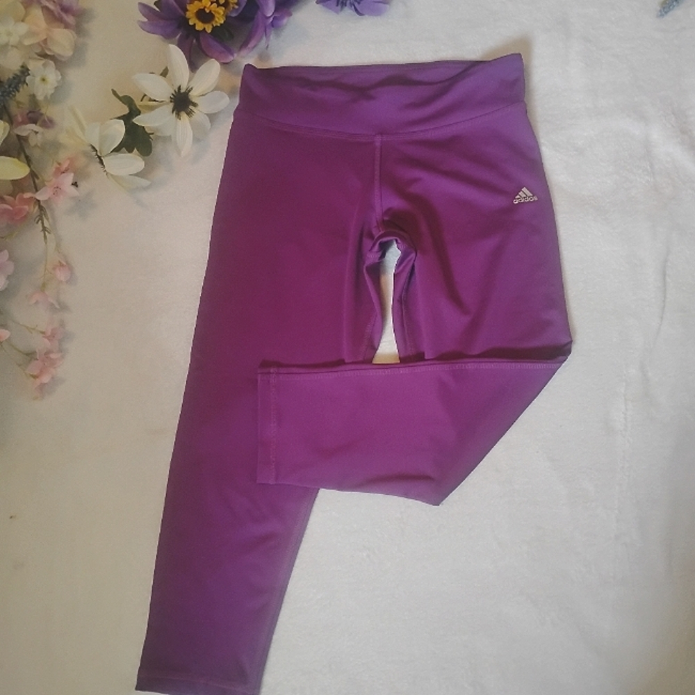 🔵 3/$30 Adidas Purple Leggings Athletic Climate